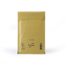 Brauner Luftpolsterumschlag B Mail Lite Gold 12x21cm