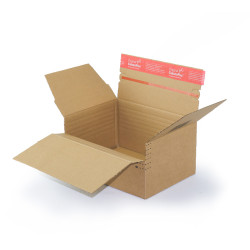 verstellbare Schachtel 22,9 x 16,4 cm mit Klebeband