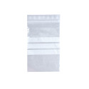 Durchsichtige Druckverschlussbeutel mit weißen Bändern 10X15 cm