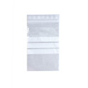 Durchsichtige Druckverschlussbeutel mit weißen Bändern 16X22 cm